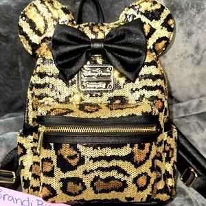 Sequin Leopard Print Loungefly Mini Backpack